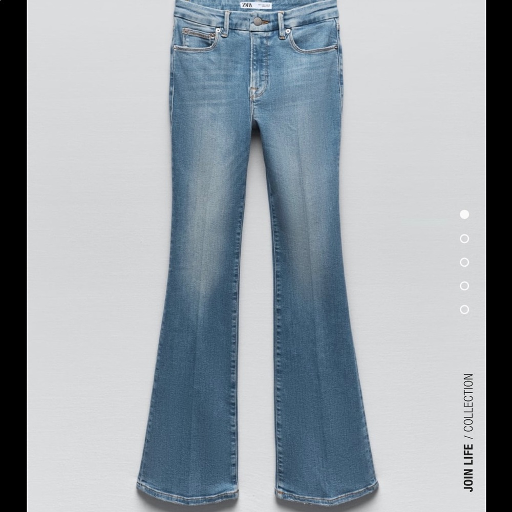NWT Zara Good American collar flare jeans.  Size 8
